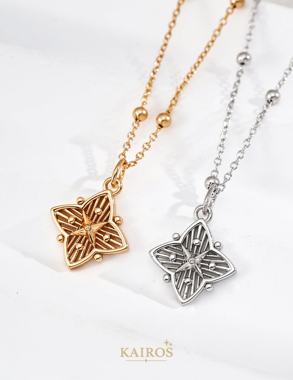 Kairos logo-only cover - Clover Fortune Pendant Necklace