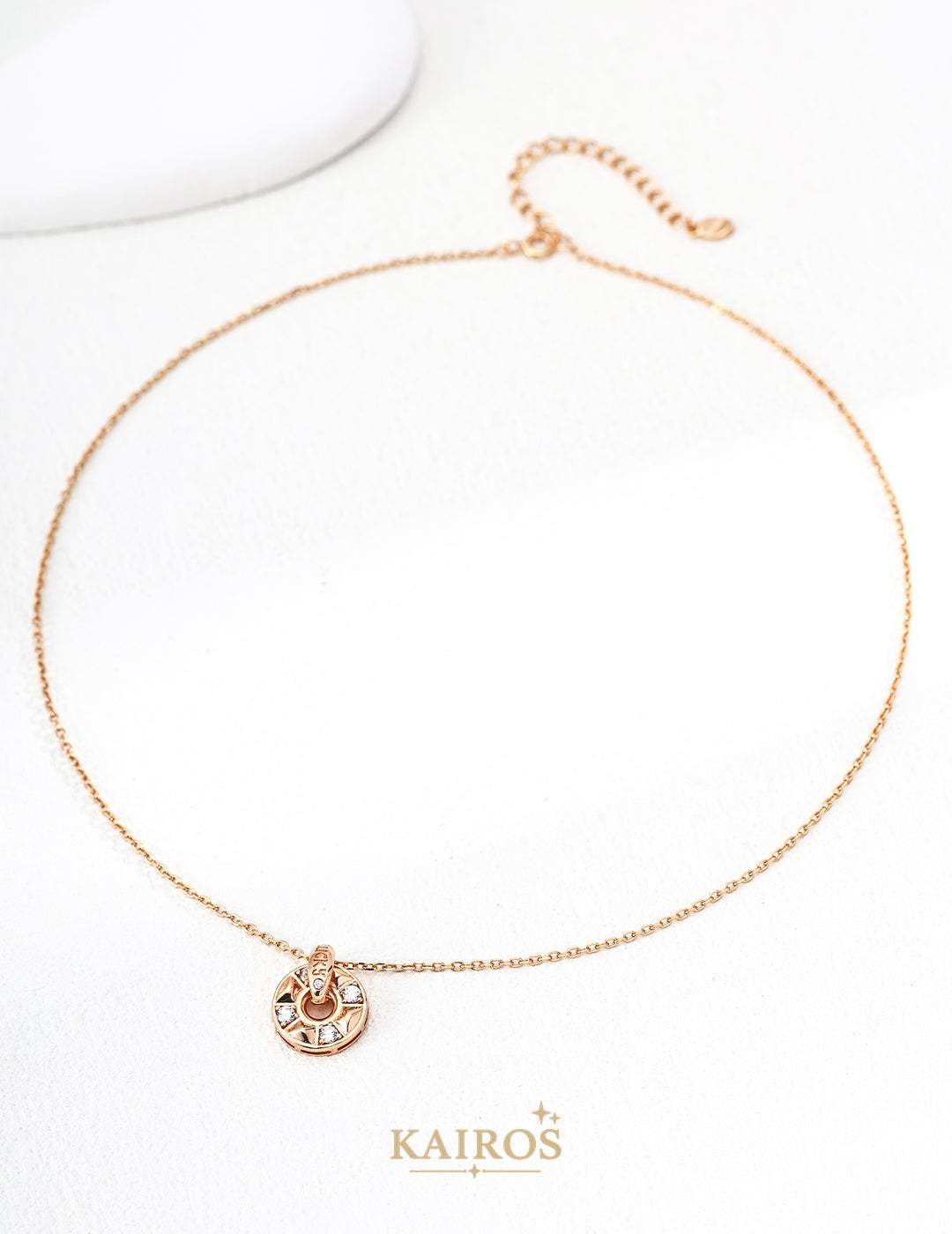 Kairos logo-only cover - Square Halo Light Necklace