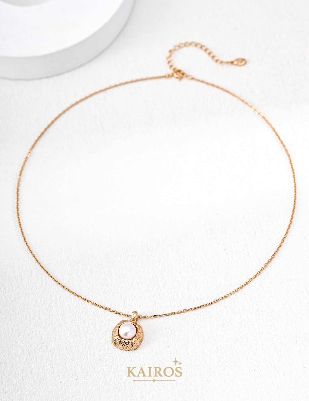 Kairos logo-only cover - Hand-Forged Pearl Necklace