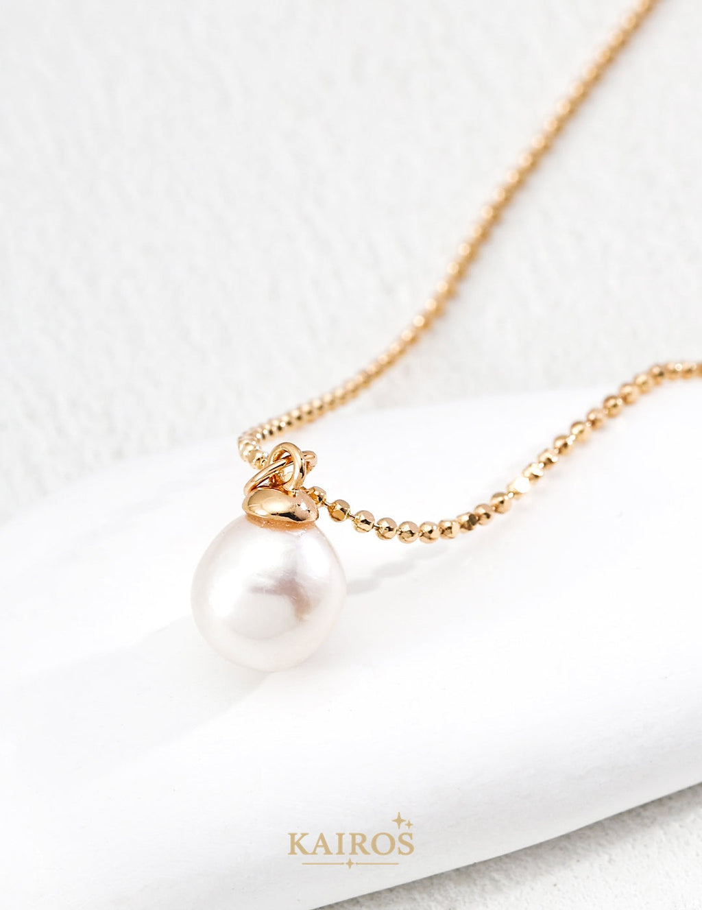 Kairos logo-only cover - Pearl Grace Serenity Necklace