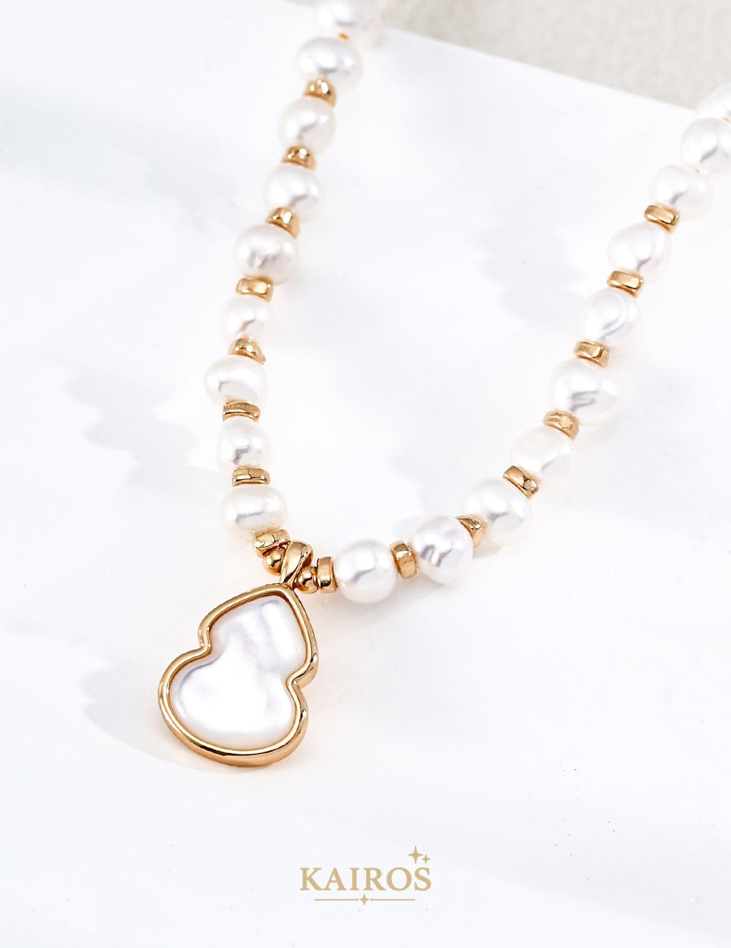Kairos logo-only cover - Fu Lu Blessing Pearl Pendant Necklace