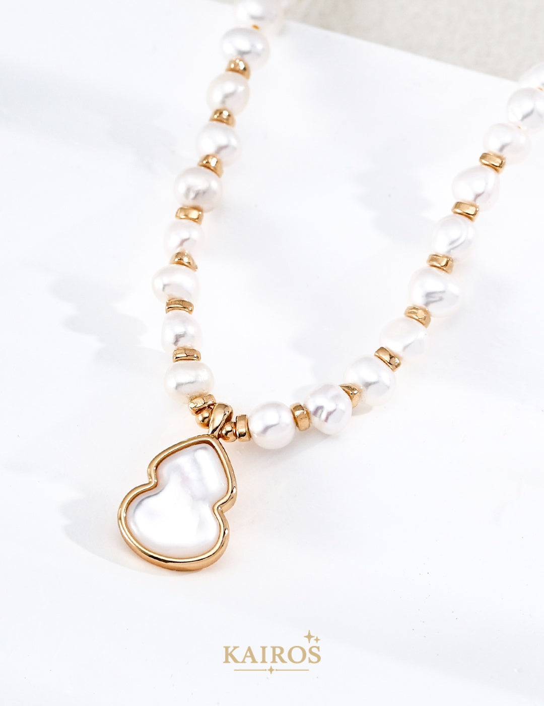 Kairos logo-only cover - Fu Lu Blessing Pearl Pendant Necklace
