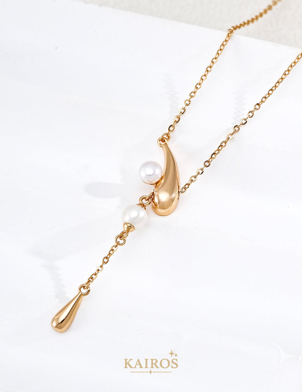 Kairos logo-only cover - Celestial Star Pearl Necklace