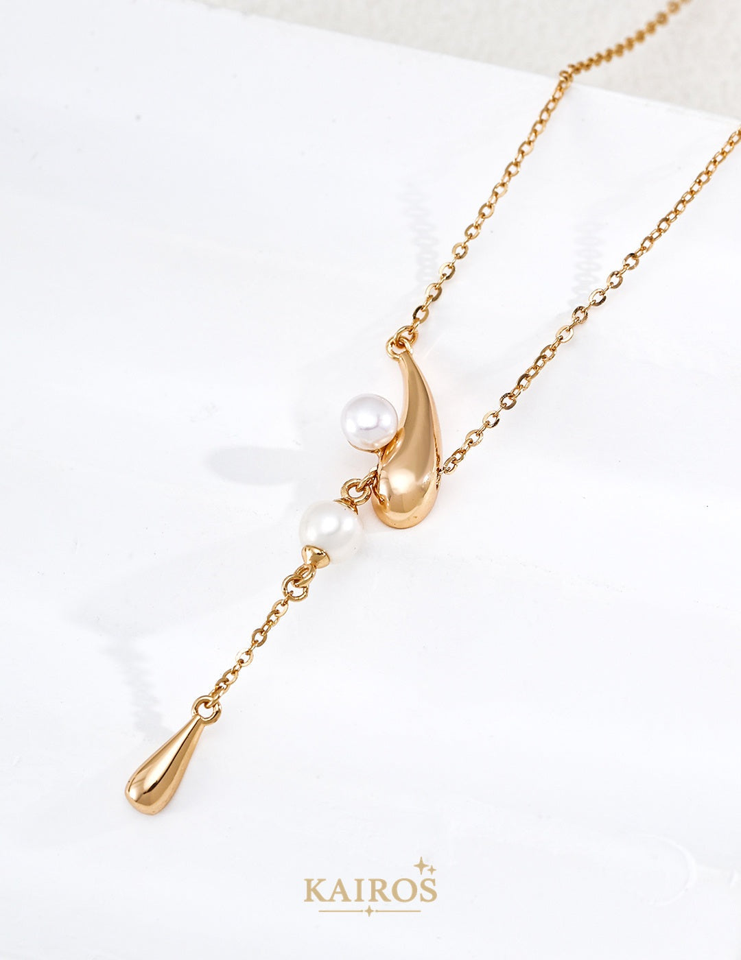 Kairos logo-only cover - Celestial Star Pearl Necklace