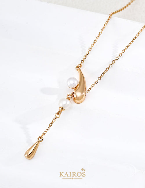 Kairos logo-only cover - Celestial Star Pearl Necklace