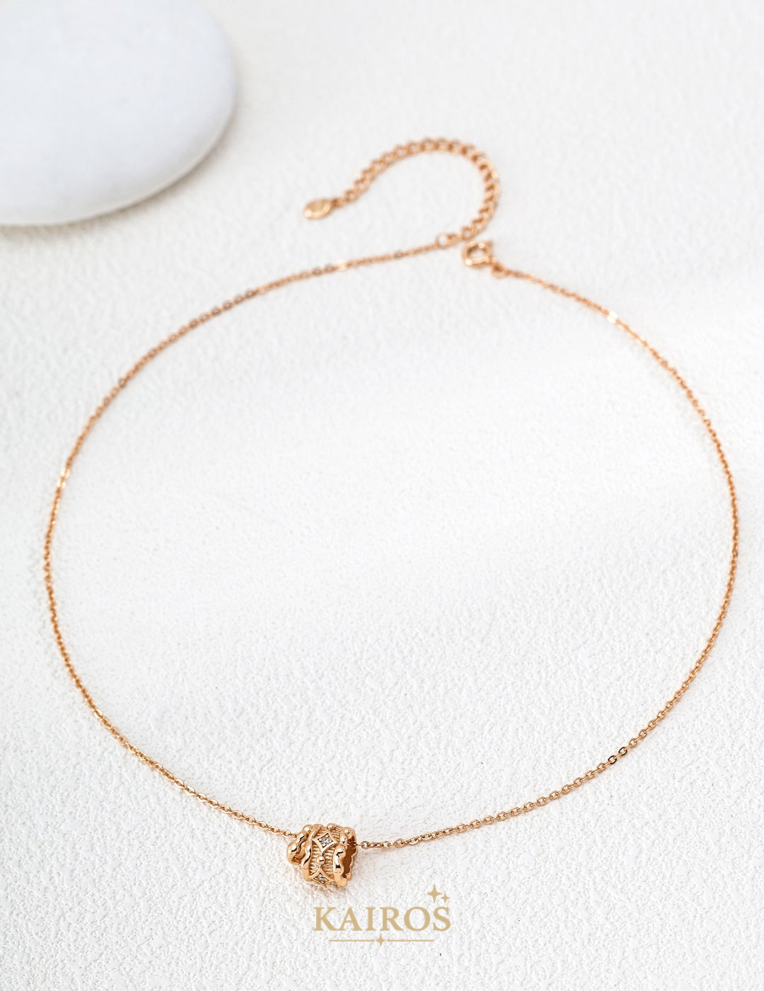 Kairos logo-only cover - Square Halo Sparkle Pendant Necklace