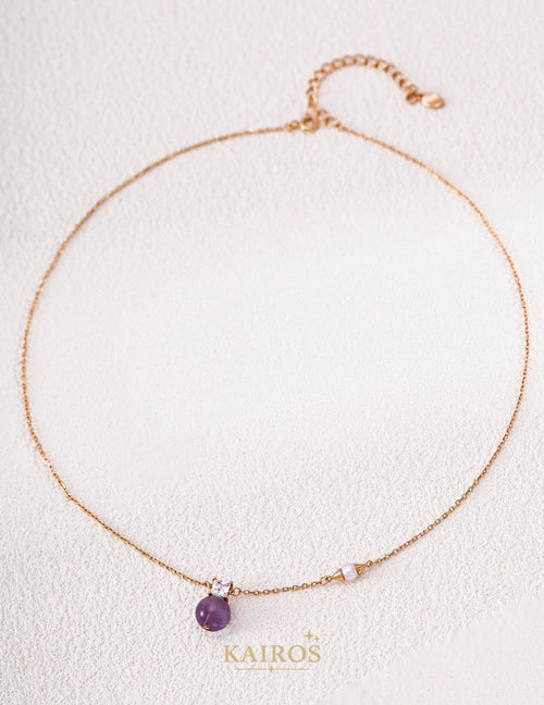 Kairos logo-only cover - Amethyst Pearl Necklace