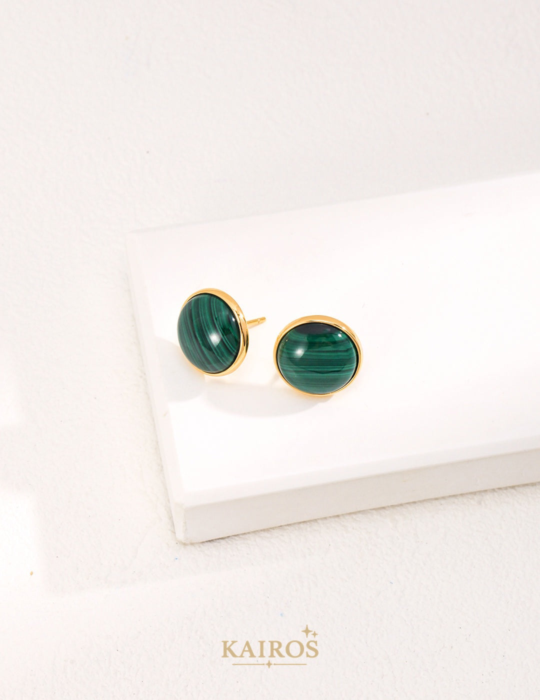 Kairos logo-only cover - Malachite Muse Stud Earrings