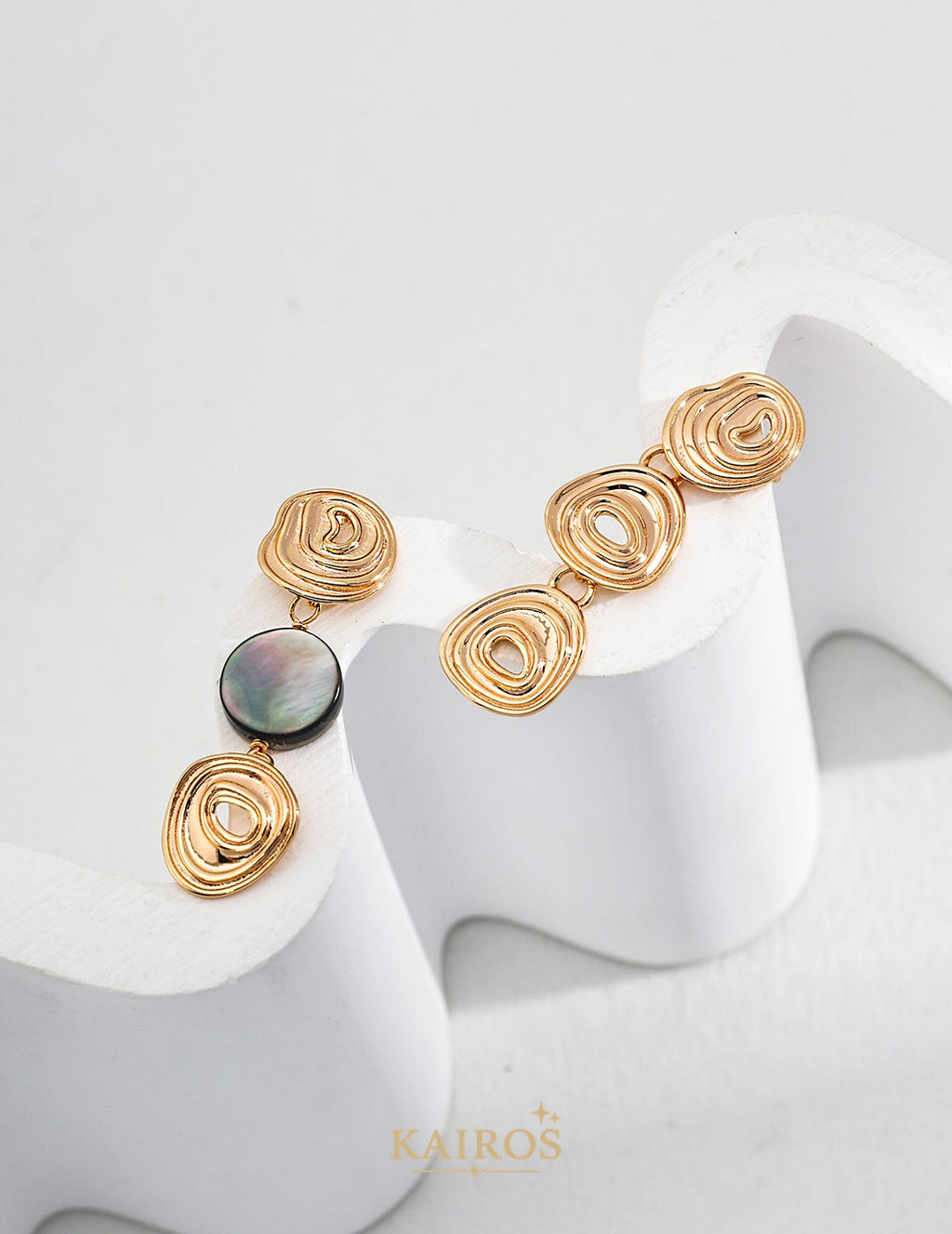 Kairos logo-only cover - Pearl Grace Mother-of-Pearl Serenity Earrings
