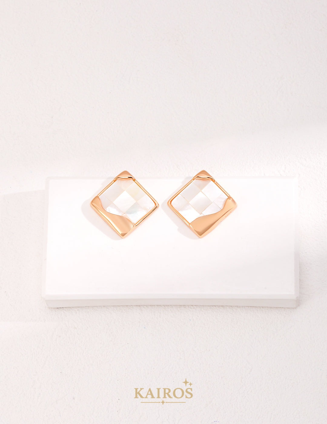 Kairos logo-only cover - Pearl Grace Mother-of-Pearl Fortune Earrings