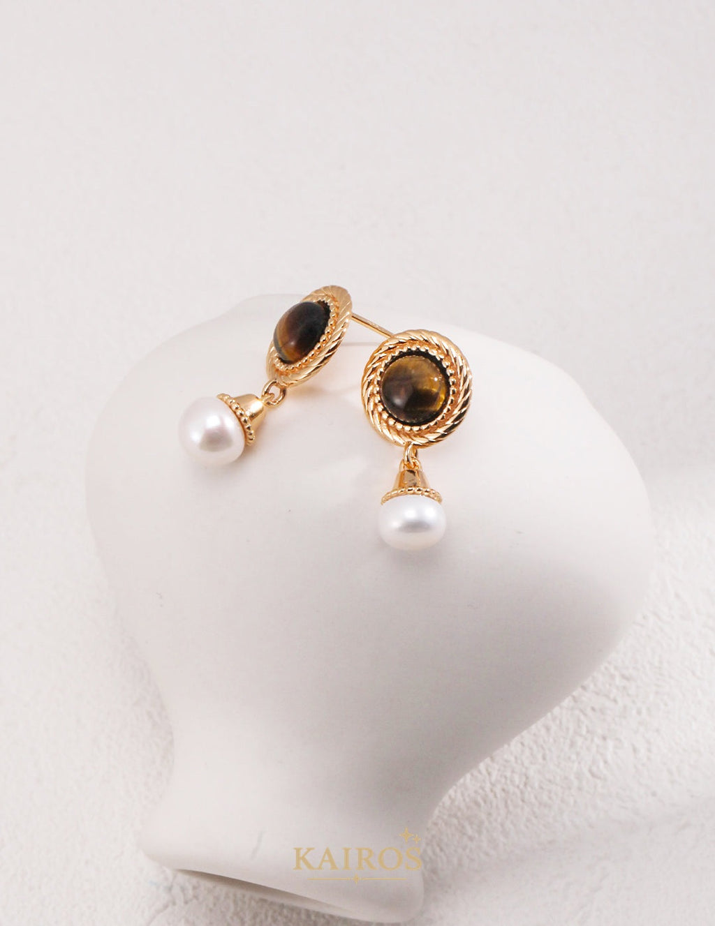 Kairos logo-only cover - Pearl Light Celestial Earrings