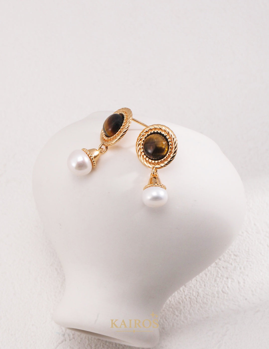 Kairos logo-only cover - Pearl Light Celestial Earrings