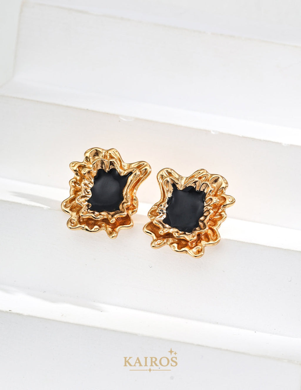 Kairos logo-only cover - Enamel Renewal Bloom Earrings