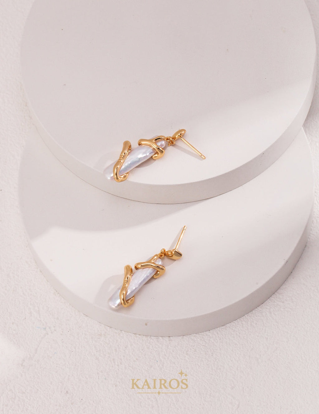 Kairos logo-only cover - Pearl Grace Renewal Earrings