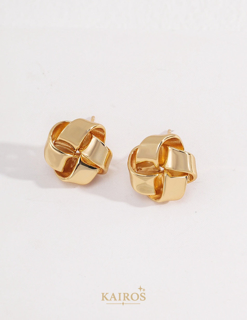 Kairos logo-only cover - Lucky Knot Grace Stud Earrings