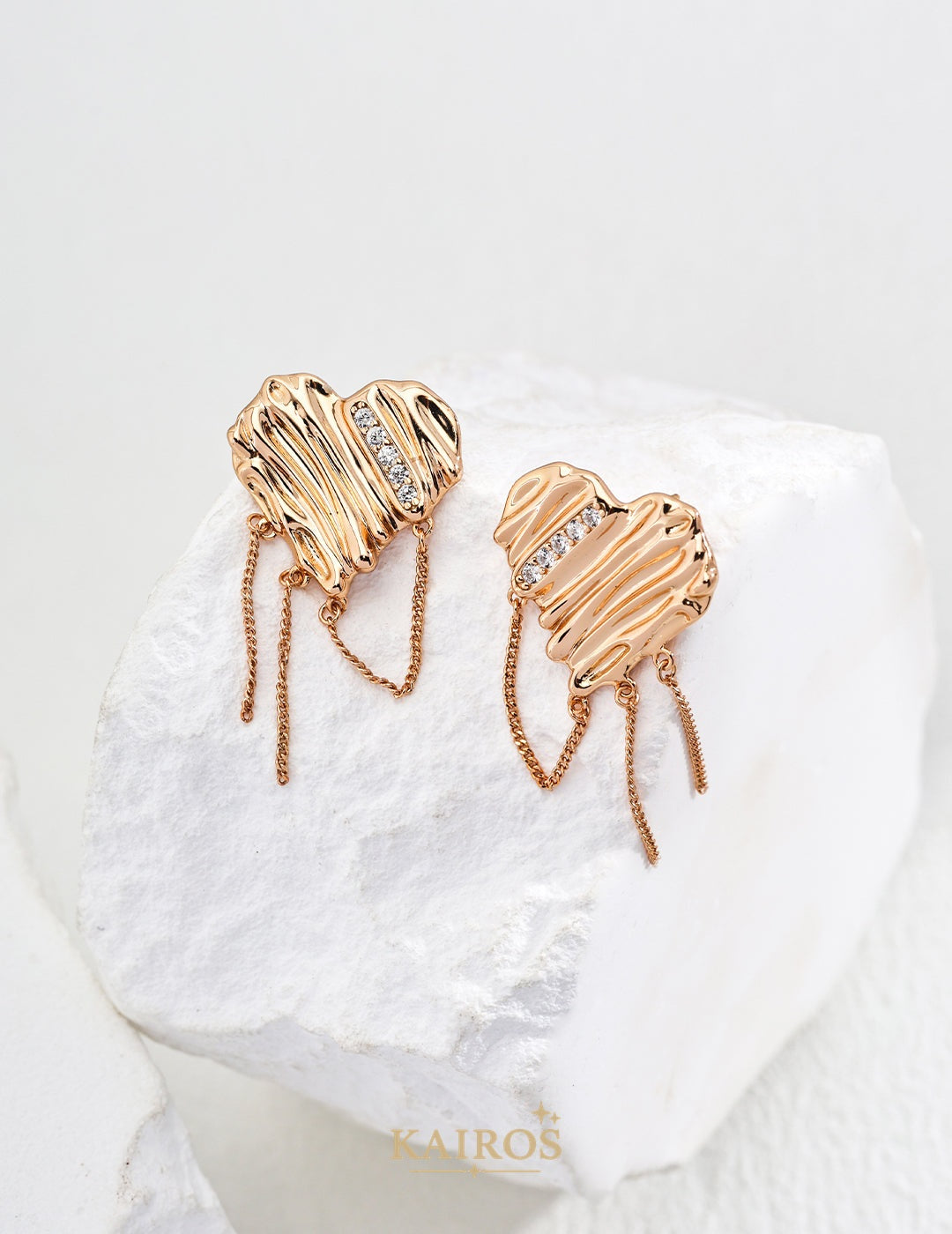Kairos logo-only cover - Heart Echo Lumiere Earrings