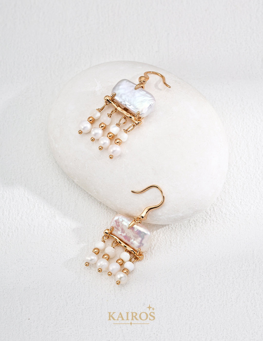 Kairos logo-only cover - Celestial Star Pearl Grace Earrings