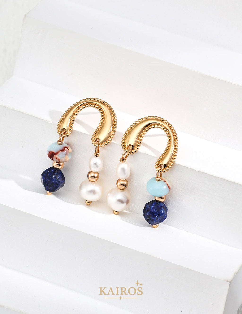 Kairos logo-only cover - Pearl Romance Serenity Earrings