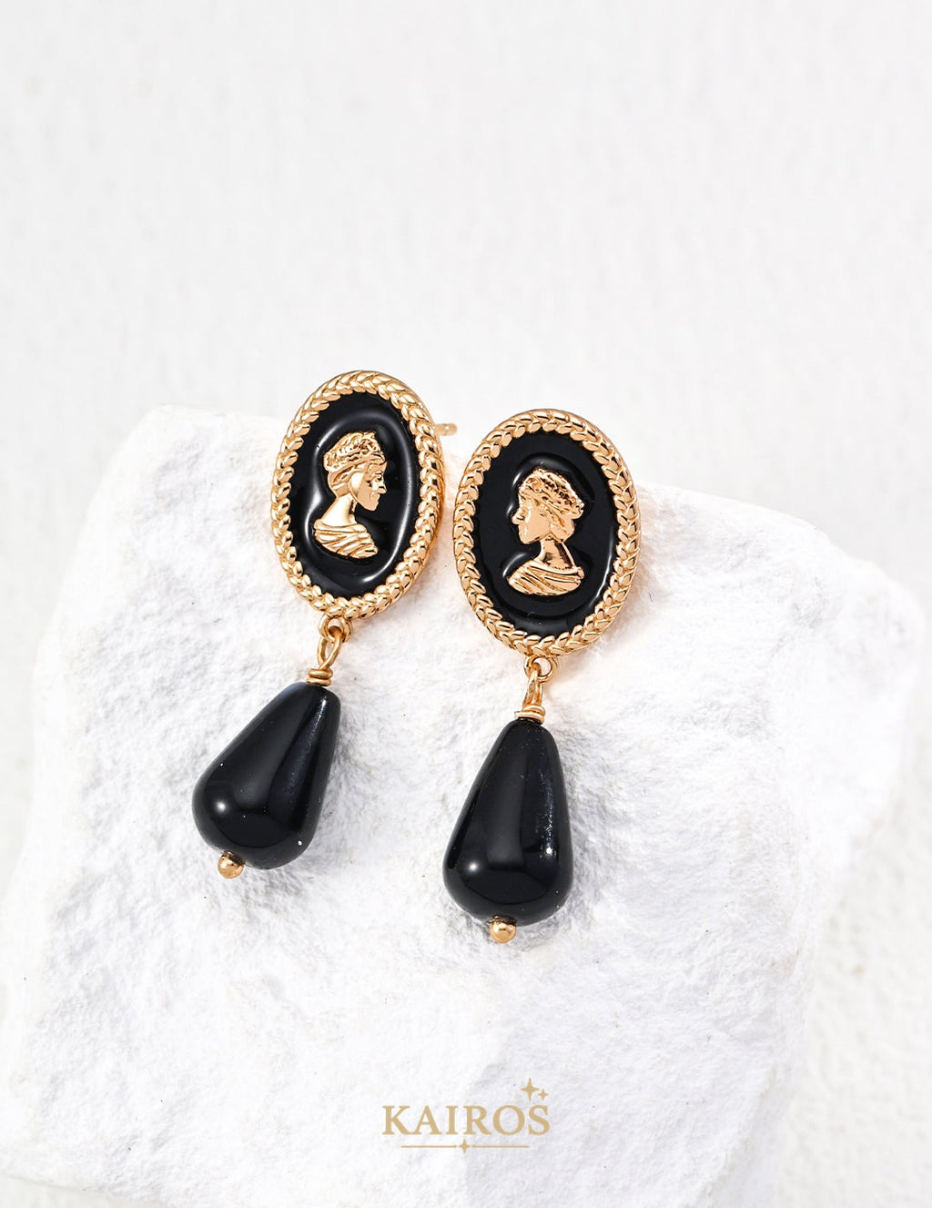 Kairos logo-only cover - Agate Charm Earrings