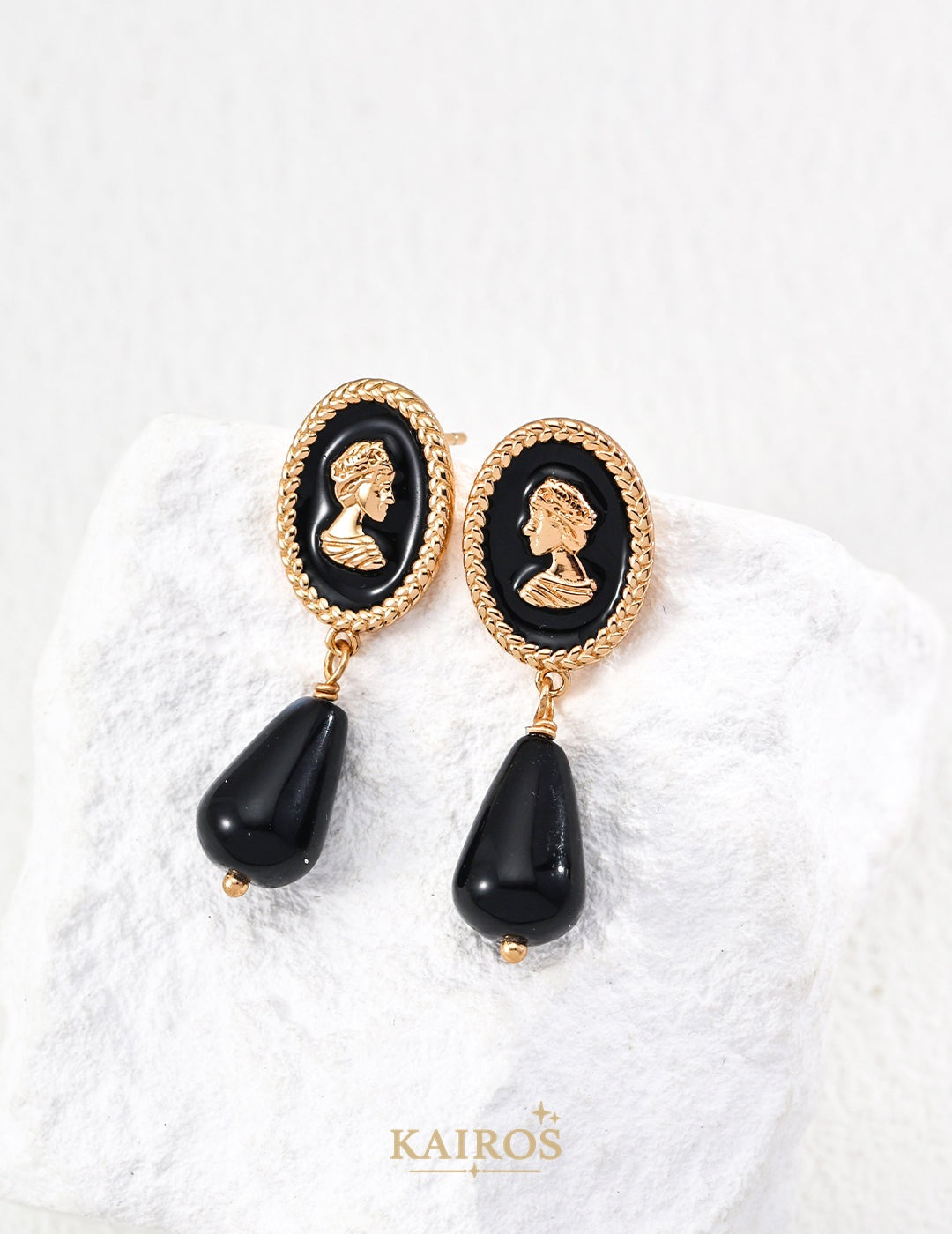 Kairos logo-only cover - Agate Charm Earrings