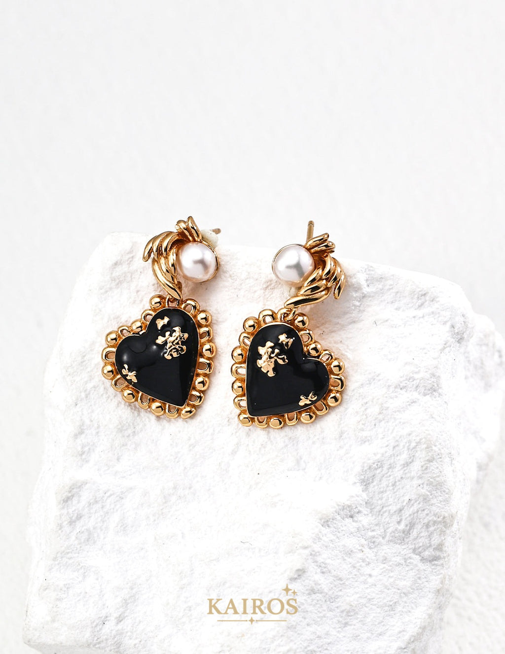 Kairos logo-only cover - Pearl Grace Serenity Earrings