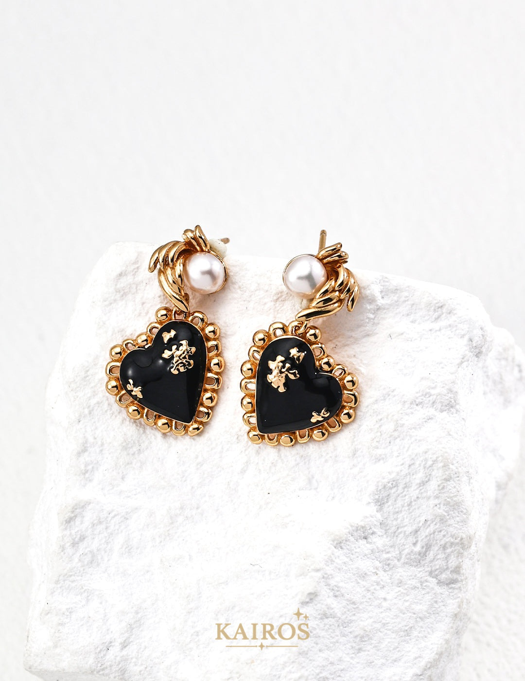 Kairos logo-only cover - Pearl Grace Serenity Earrings