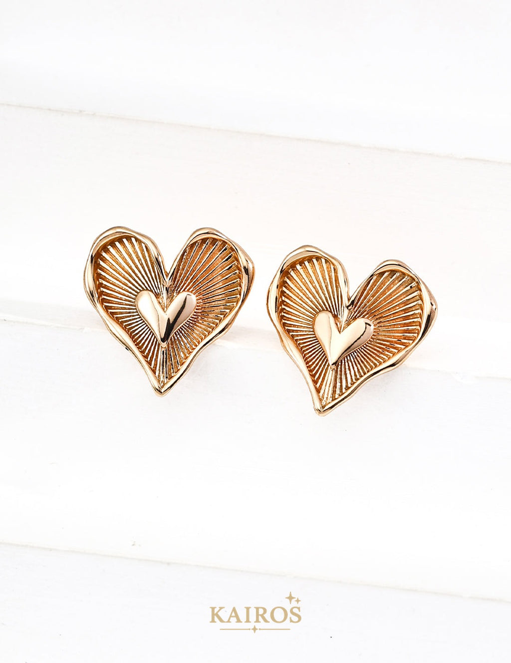 Kairos logo-only cover - Heart Echo Grace Earrings