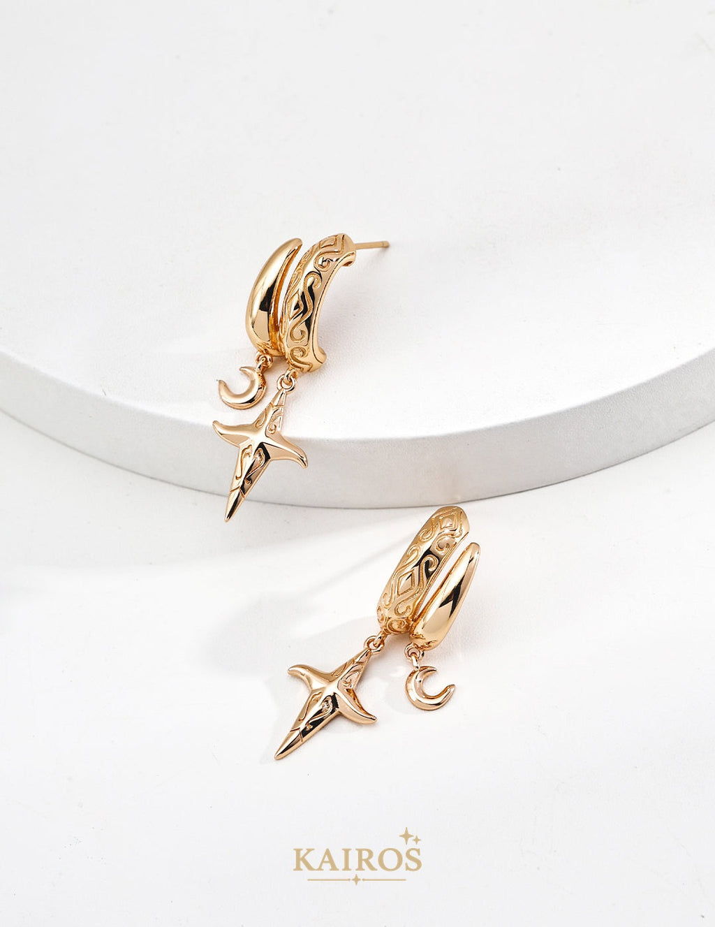 Kairos logo-only cover - Vintage Serenity Earrings