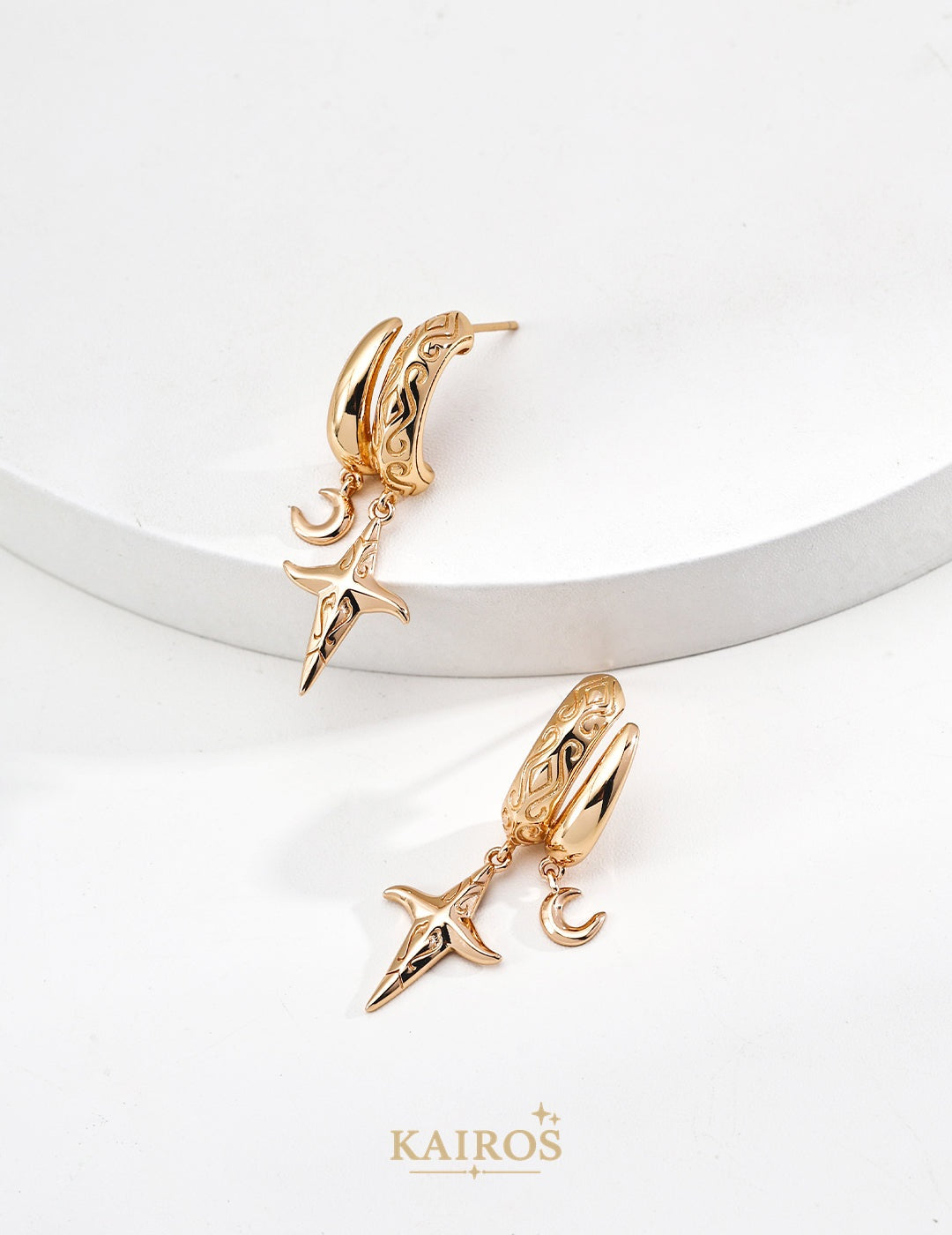 Kairos logo-only cover - Vintage Serenity Earrings