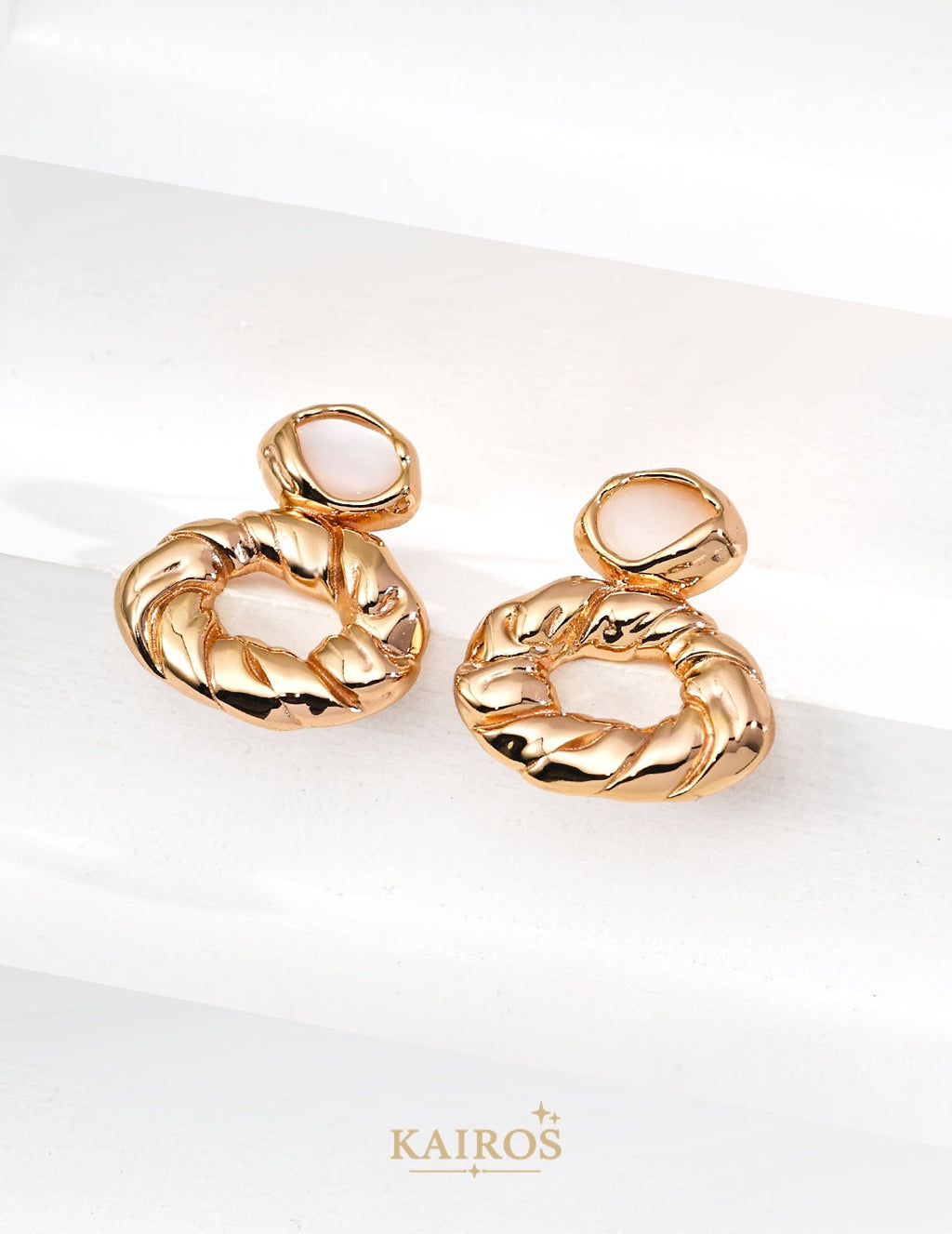 Kairos logo-only cover - Pearl Glow Mother-of-Pearl Grace Earrings