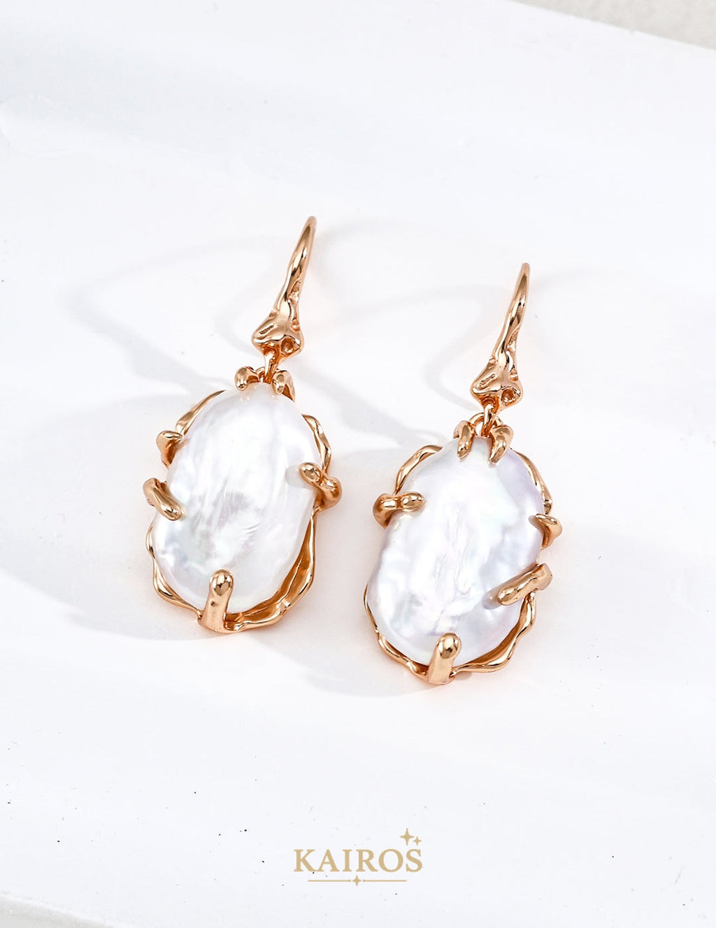Kairos logo-only cover - Fortune Flow Baroque Pearl Earrings
