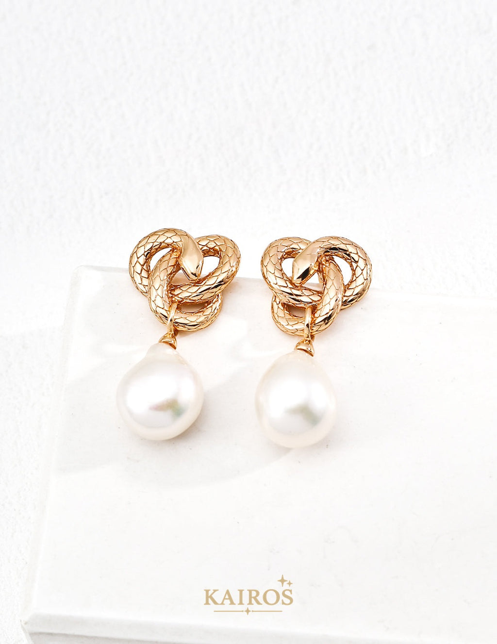 Kairos logo-only cover - Pearl Romance Baroque Pearl Stud Earrings