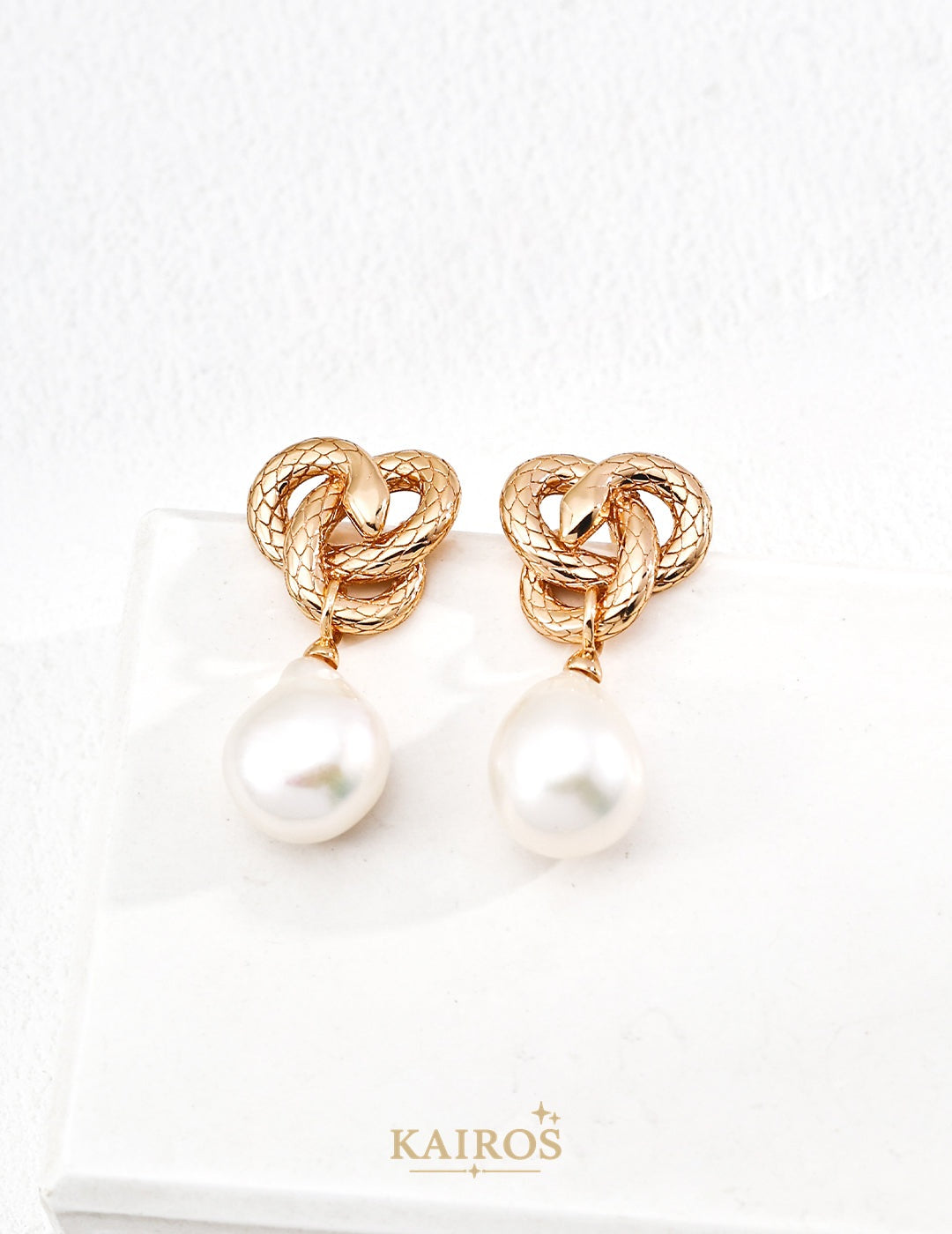 Kairos logo-only cover - Pearl Romance Baroque Pearl Stud Earrings