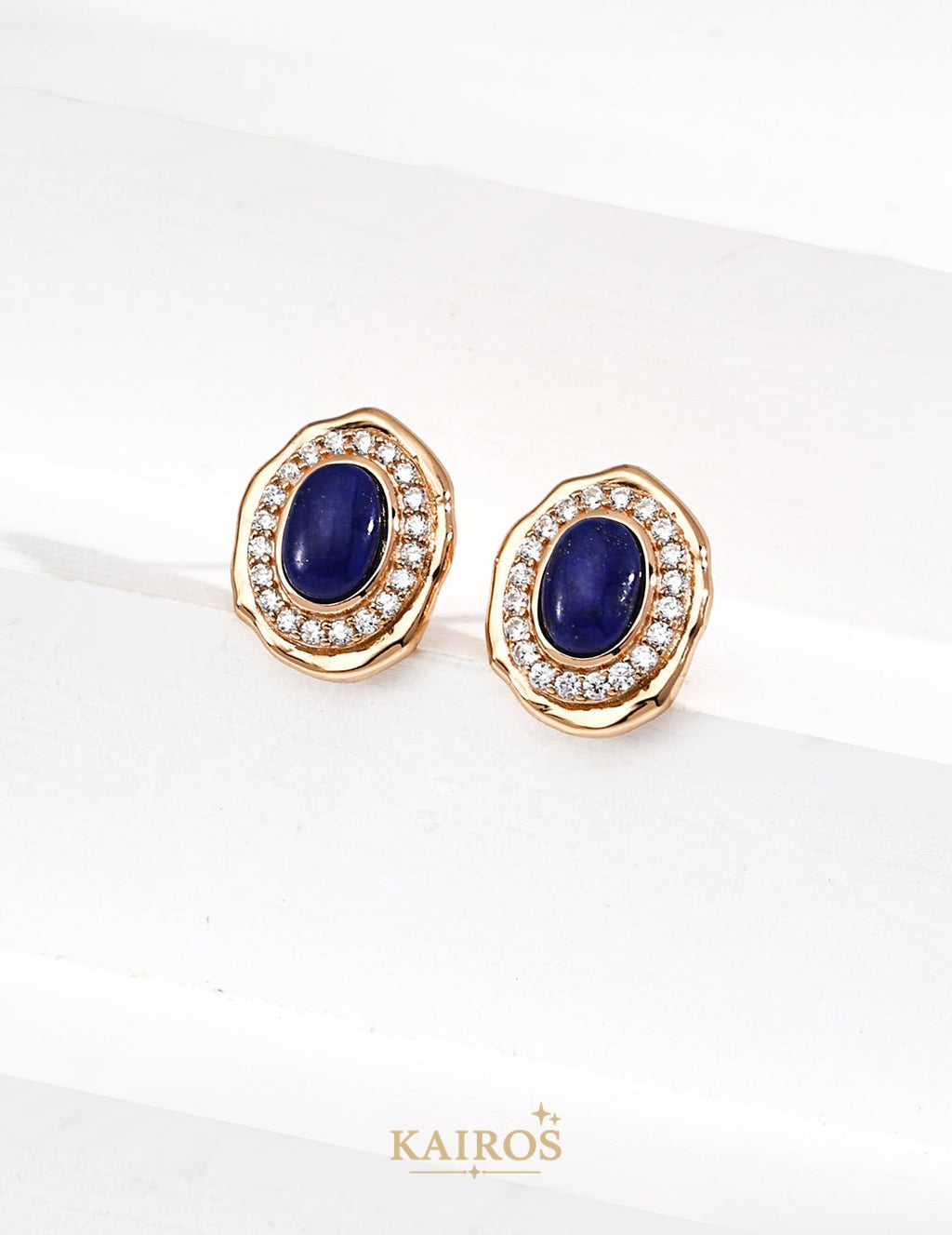 Kairos logo-only cover - Vintage Lumiere Lapis Lazuli Earrings