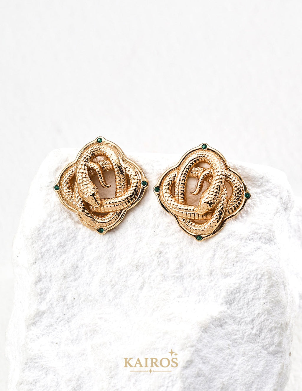 Kairos logo-only cover - Vintage Light Baroque Pearl Earrings