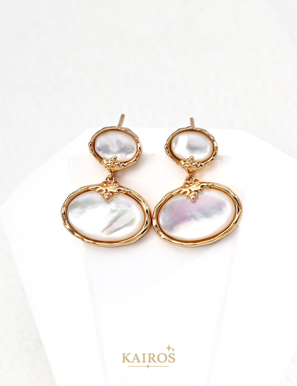 Kairos logo-only cover - Pearl Serenity Mother-of-Pearl Earrings