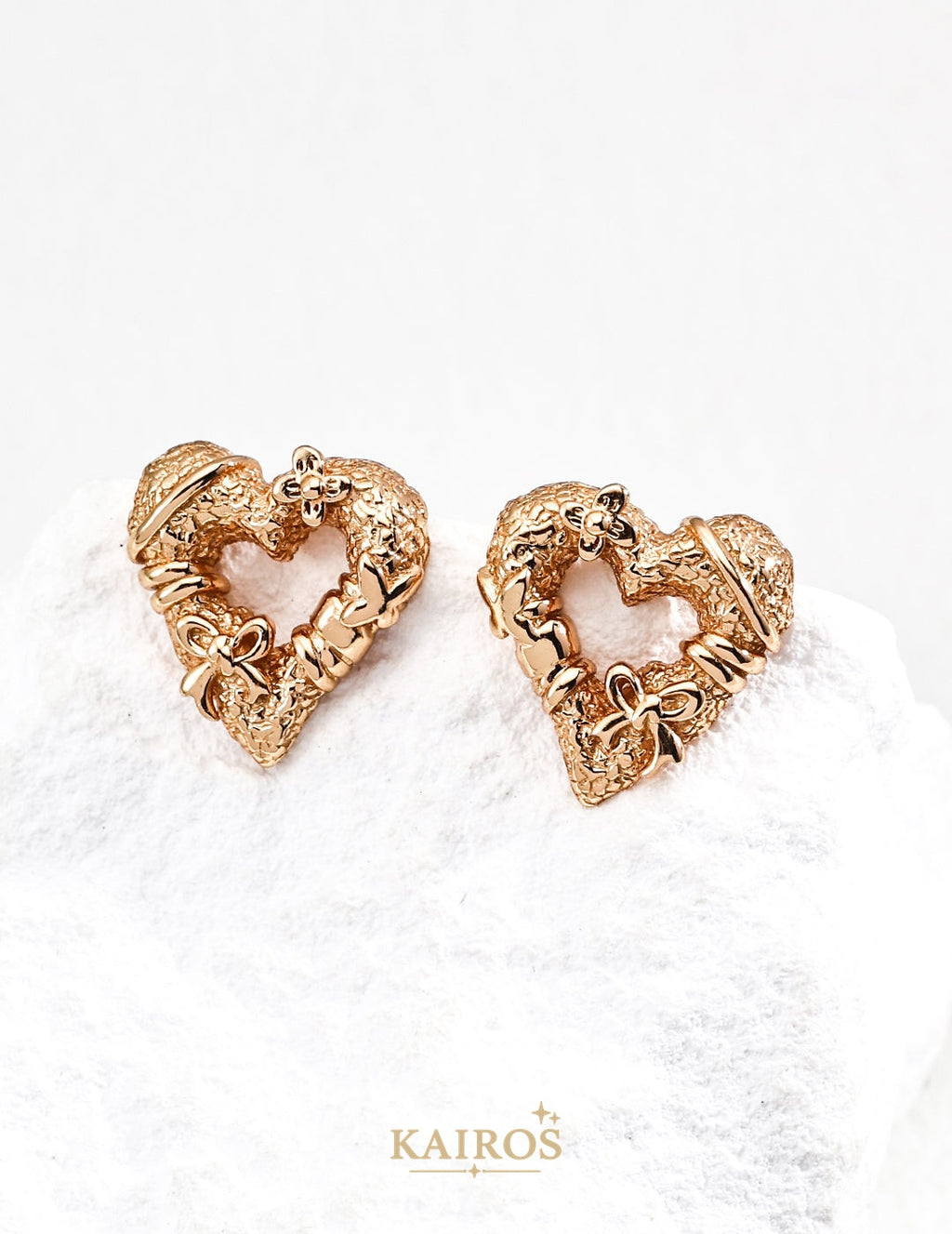 Kairos logo-only cover - Heart Echo Earrings