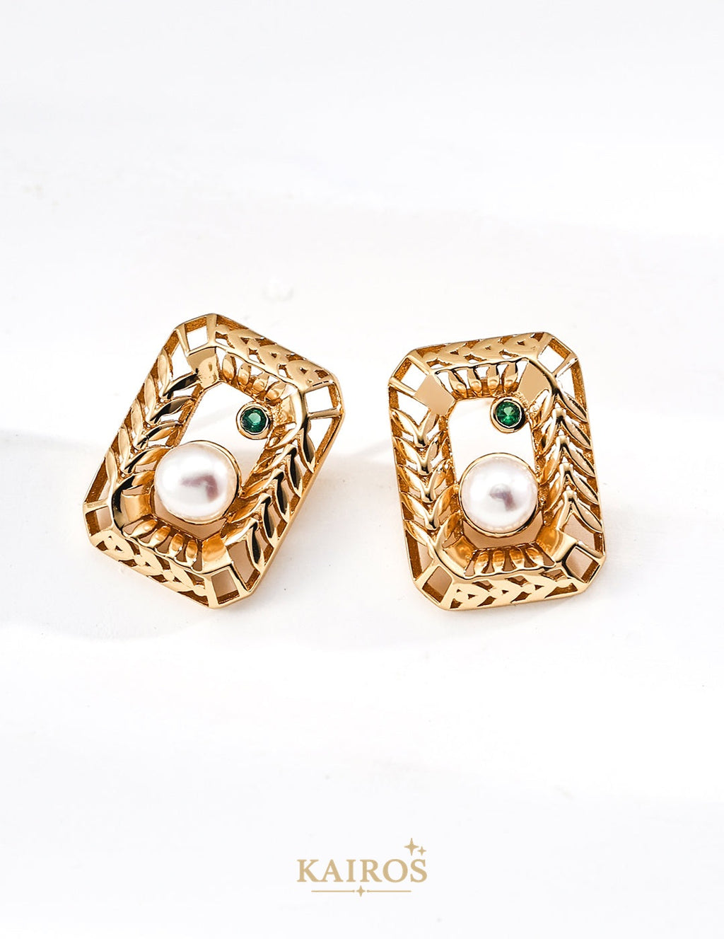 Kairos logo-only cover - Palace Muse Pearl Earrings