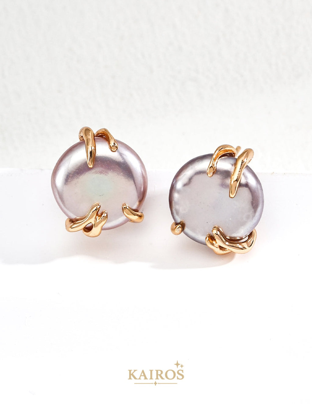 Kairos logo-only cover - Pearl Light Earrings