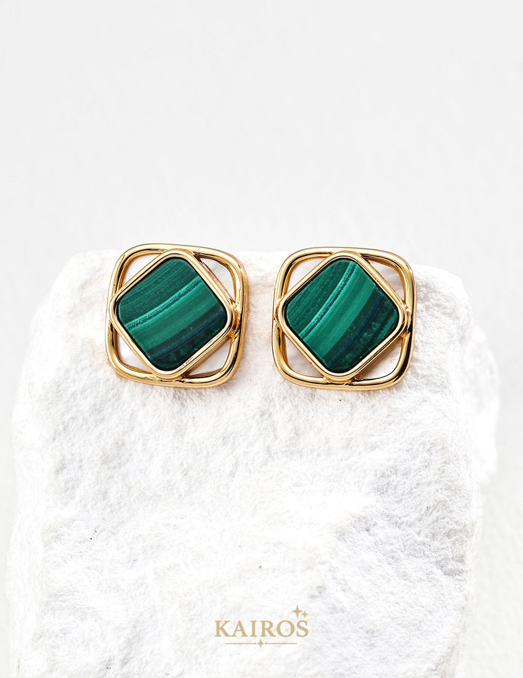 Kairos logo-only cover - Celestial Star Mother-of-Pearl Stud Earrings