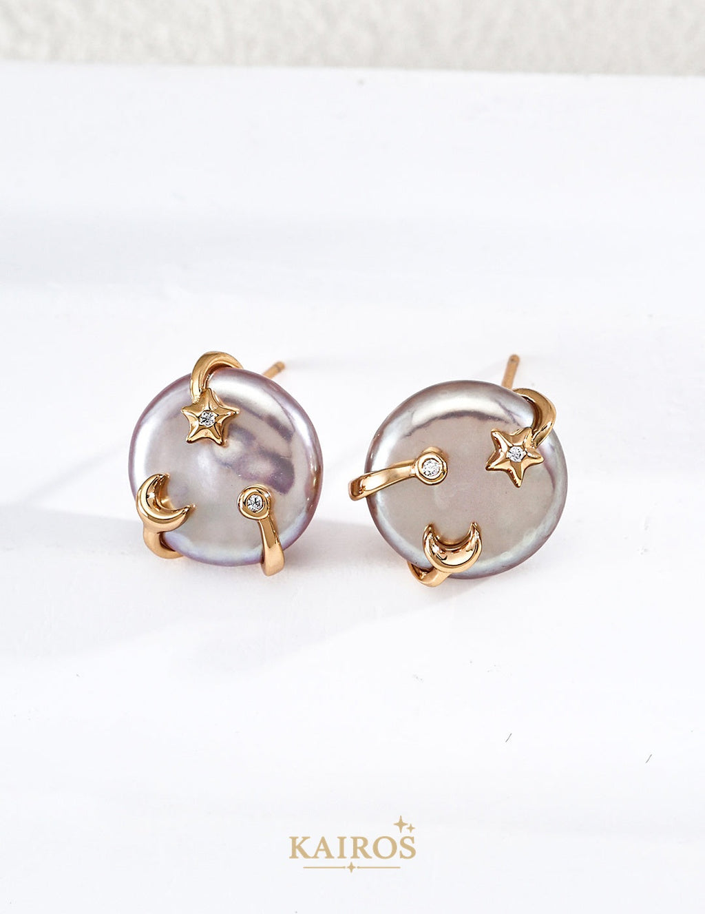 Kairos logo-only cover - Wish Fulfilled Pearl Earrings