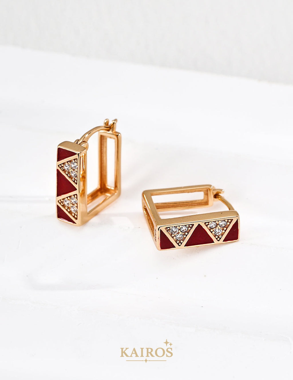 Kairos logo-only cover - Lucky Knot Enamel Earrings