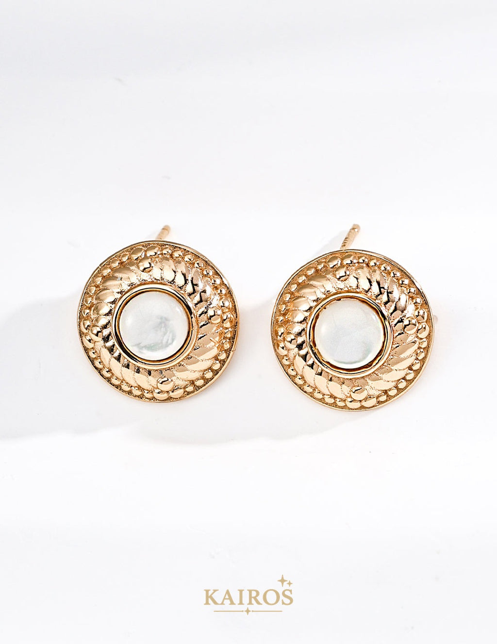 Kairos logo-only cover - Pearl Romance Mother-of-Pearl Grace Earrings