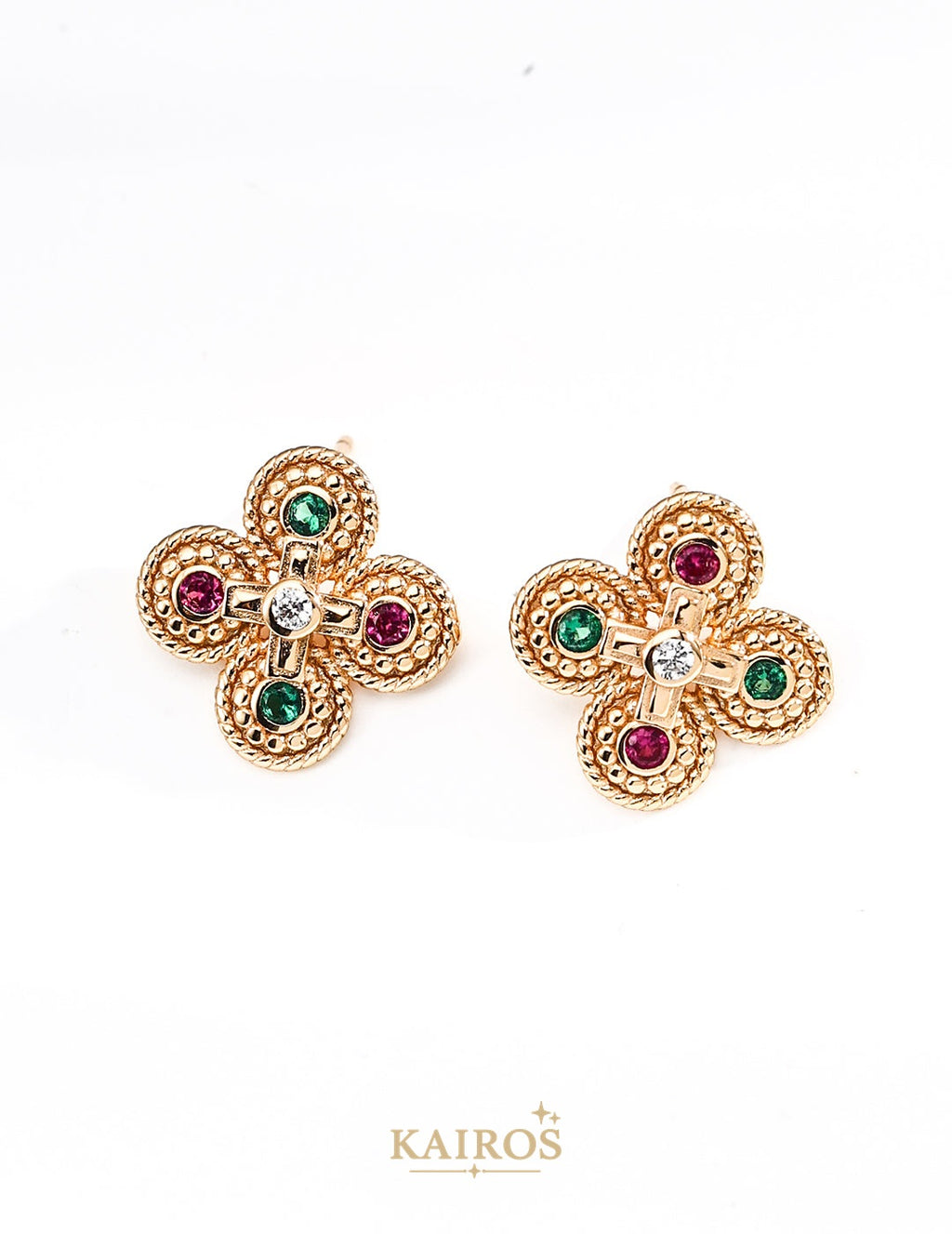 Kairos logo-only cover - Vintage Radiance Light Stud Earrings