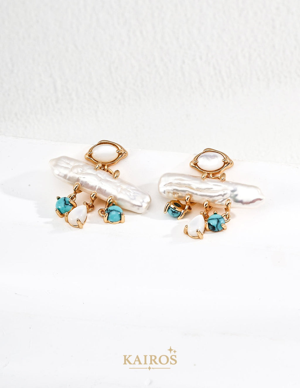 Kairos logo-only cover - Pearl Romance Grace Earrings