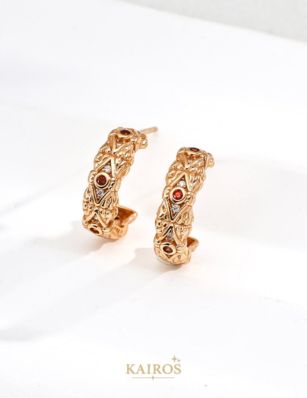 Kairos logo-only cover - Square Halo Sparkle Lumiere Earrings