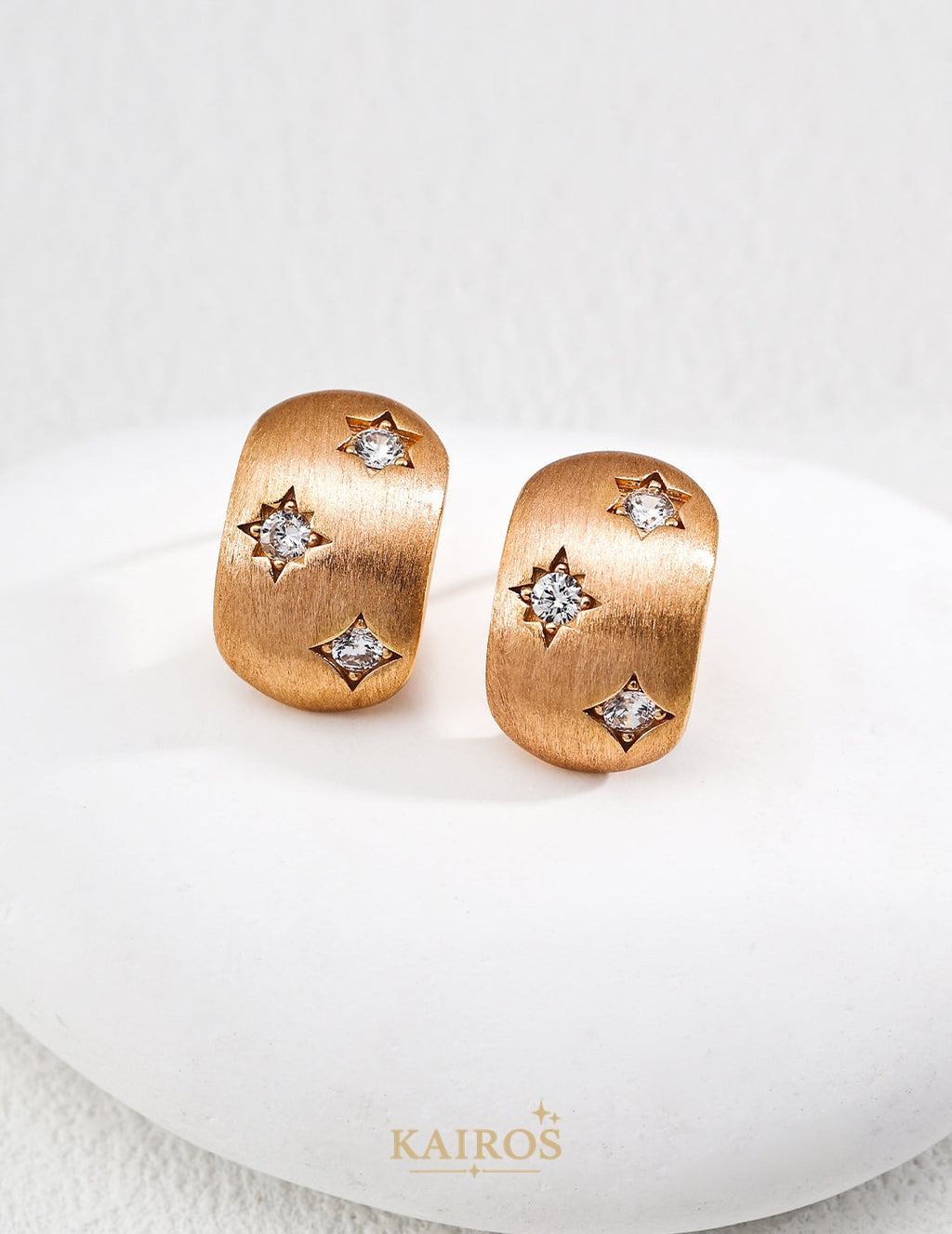 Kairos logo-only cover - Celestial Star Radiance Stud Earrings