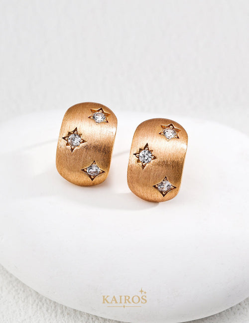 Kairos logo-only cover - Celestial Star Radiance Stud Earrings