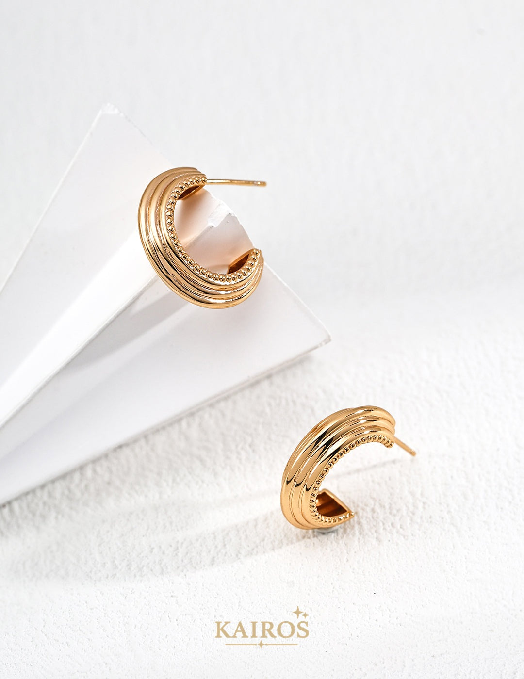 Kairos logo-only cover - Arc Light Earrings