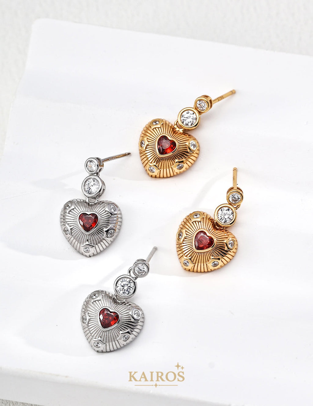 Kairos logo-only cover - Blooming Garden Sparkle Stud Earrings